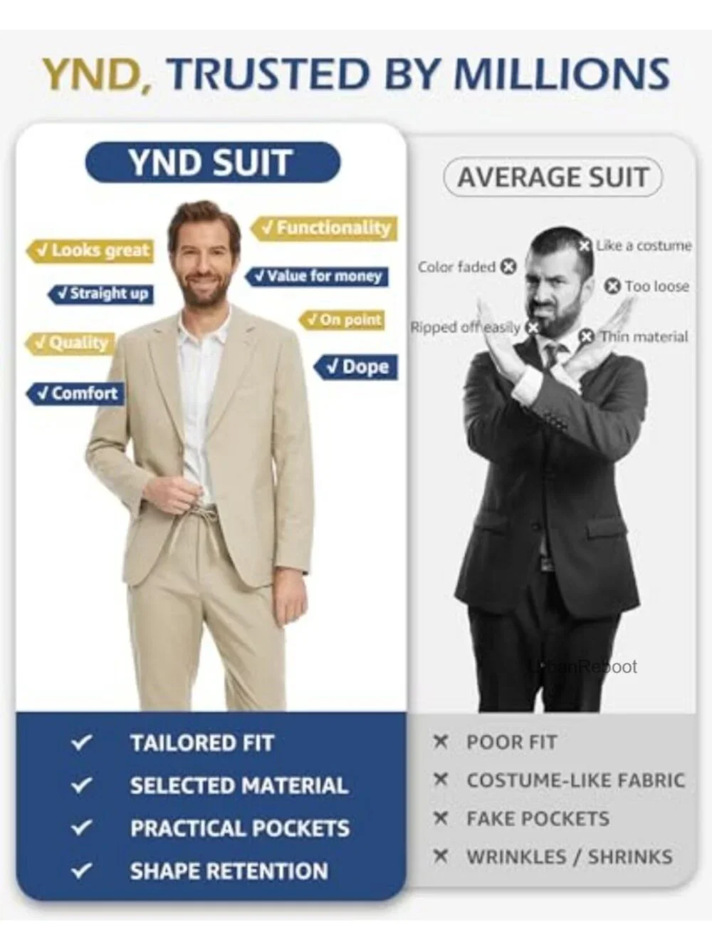 Men's 2-Piece Linen Suit Regular Fit Lightweight Two Button Jacket & Pants